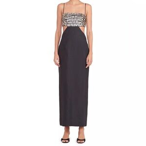 Staud Jada Embellished Cut-Out Maxi Dress